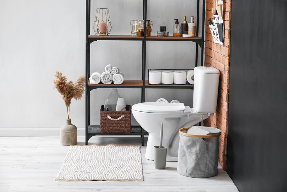 bidet towel storage