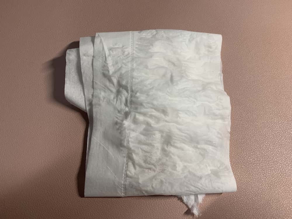 wet toilet paper